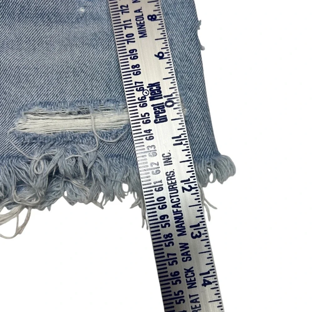 AGOLDE Parker Distressed Light Wash‎ Denim Cutoff Shorts Womens 29 High Rise W31